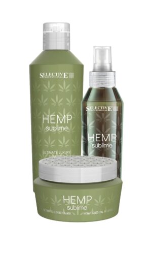 Pack HEMP Sublime con Cannabis. Está compuesto por champú, mascarilla y elixir.